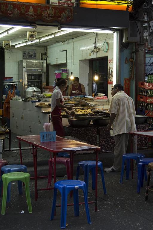 A restaurant getting ready for the dinner scene.