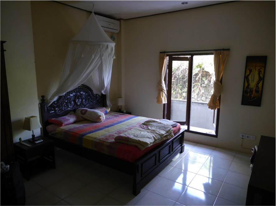 quiet and spacious airbnb'ing outside central ubud | bedroom also large, and has air conditioning too