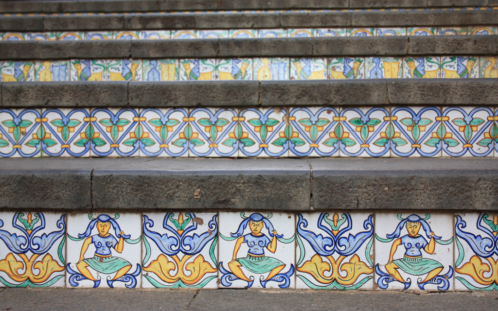 Caltagirone Staircase of Santa Maria del Monte, from below