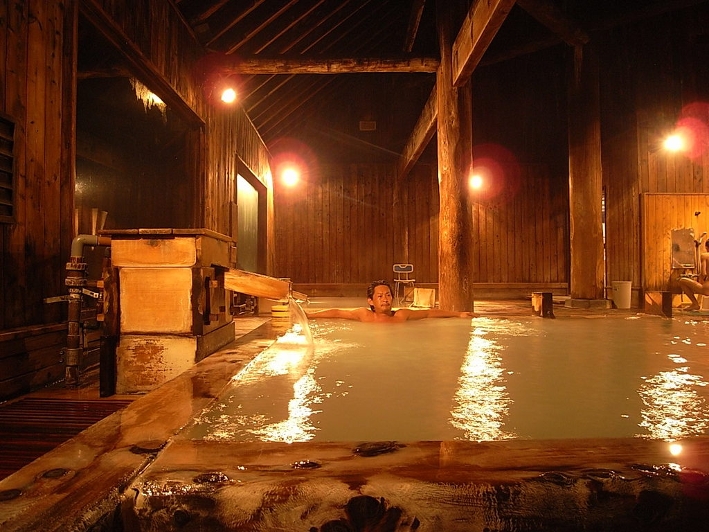 onsens in manza | the big bath house "choju no yu" (bath of long life)