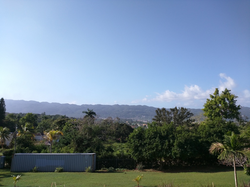 The city, the mountains, and the garden