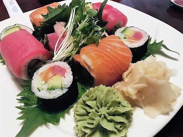 sushi platter at Basil in Canton OH