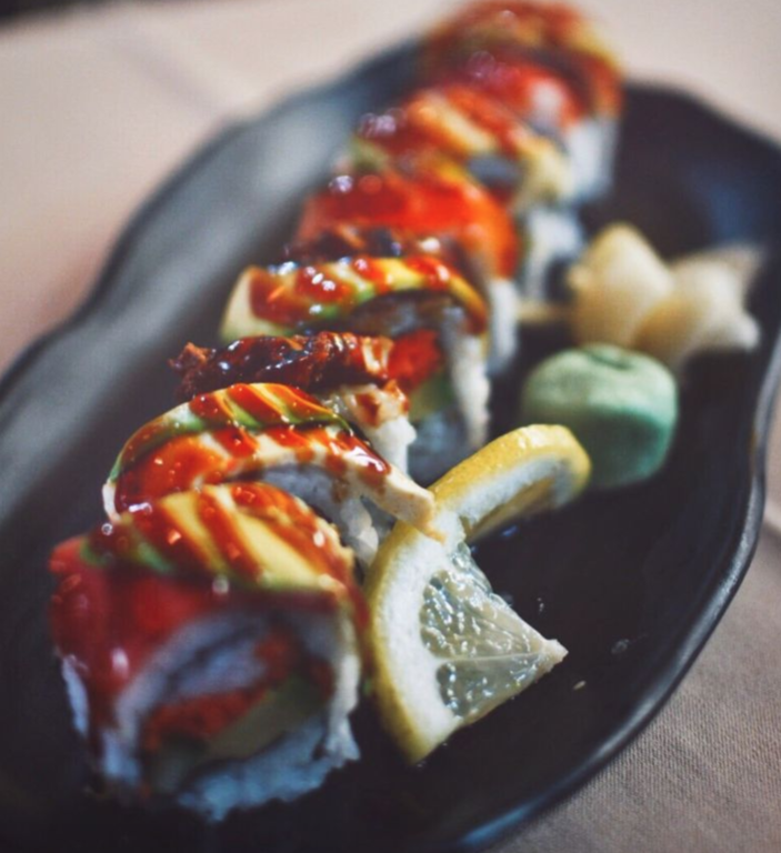 Rainbow roll, a fan favorite.