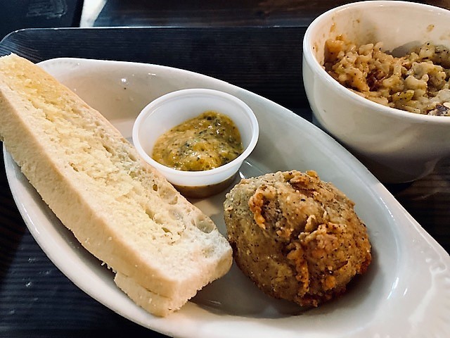 Boudin ball and bread at Roux Americajun