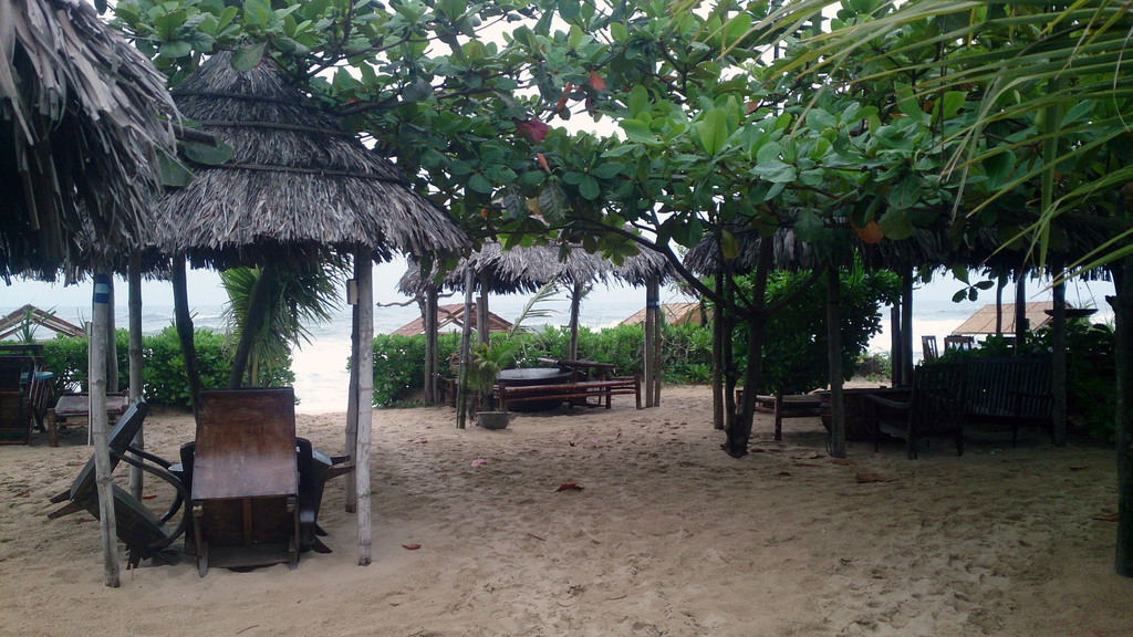 Beach bar right by the beach