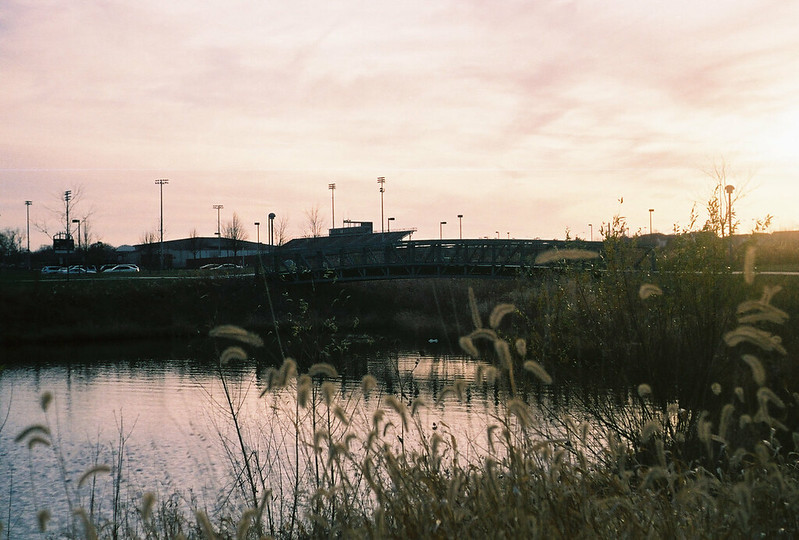 Pond by the West Des Moines library
