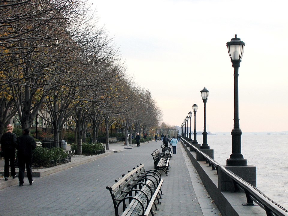 The Esplanade in Battery Park November 2003 New York City