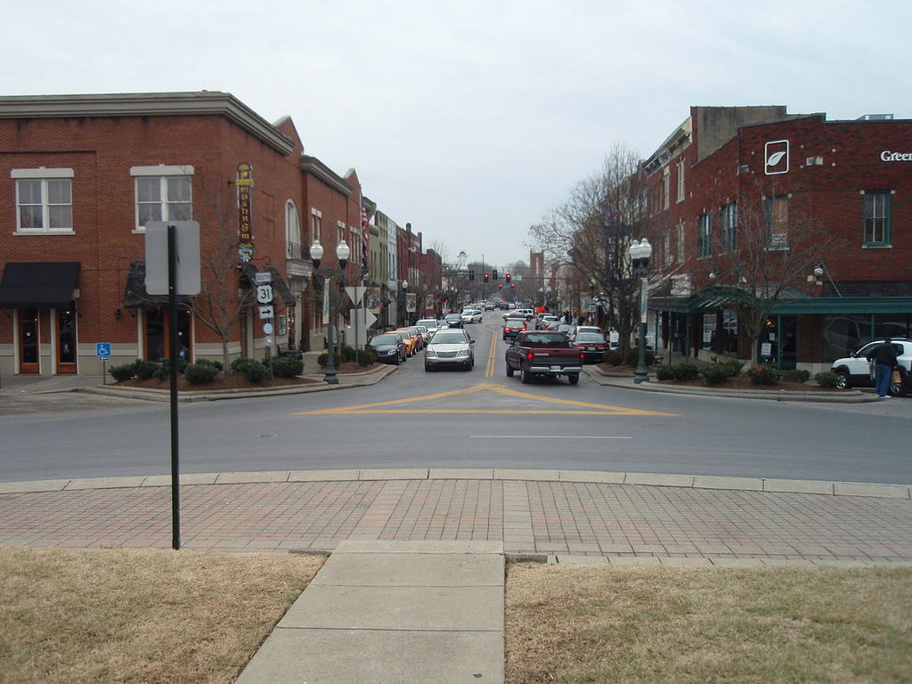 Franklin tennessee historical district view from square 2010