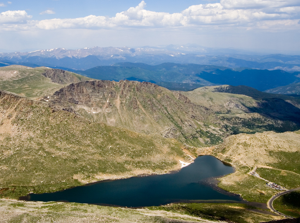 2006-07-16 Summit Lake Park from Mount Evans Summit