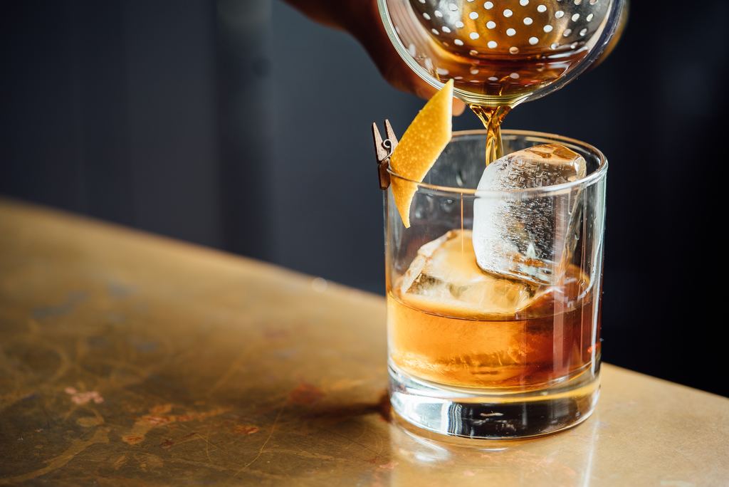 Old fashioned cocktail
