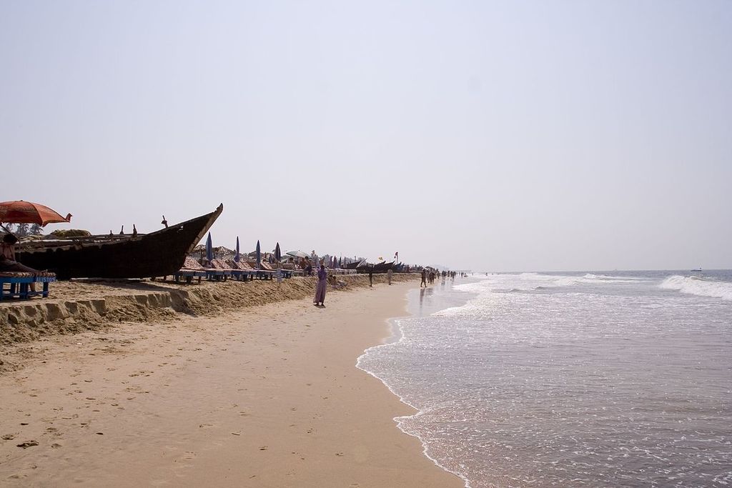 Boats on the Calangute beach, Goa