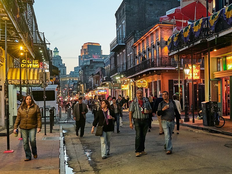 Bourbon Street at Dusk, New Orleans, Louisiana