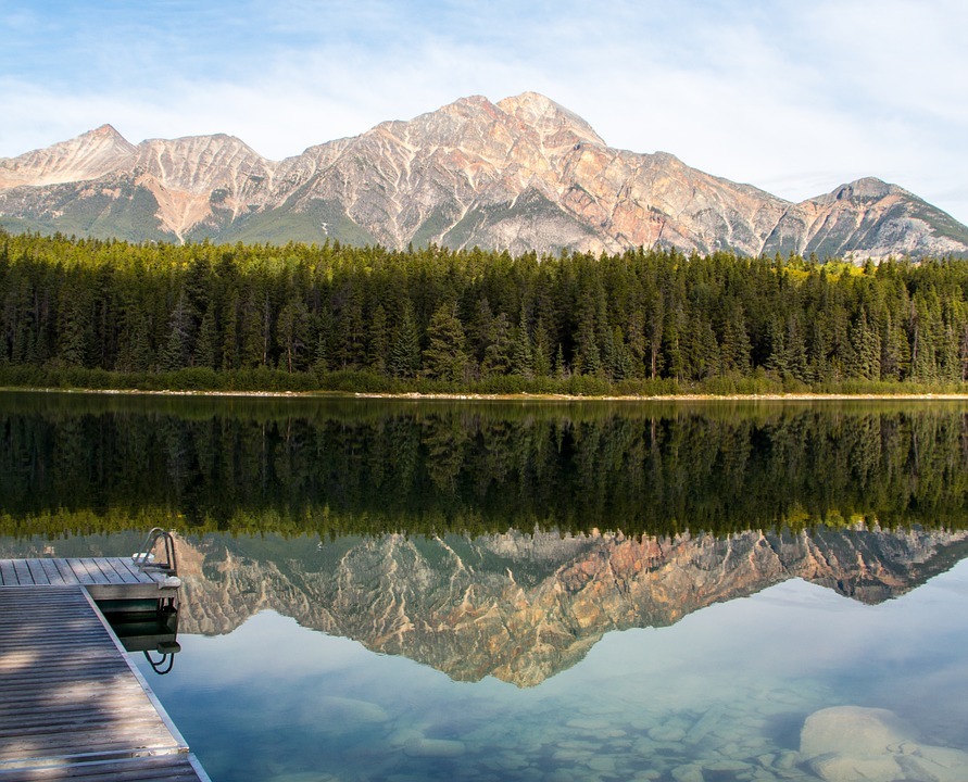 Patricia Lake Lake Reflection Mountain Jasper