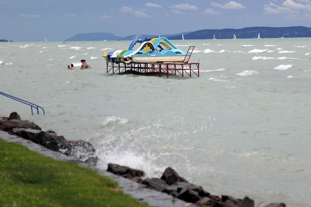 High waves on Lake Balaton