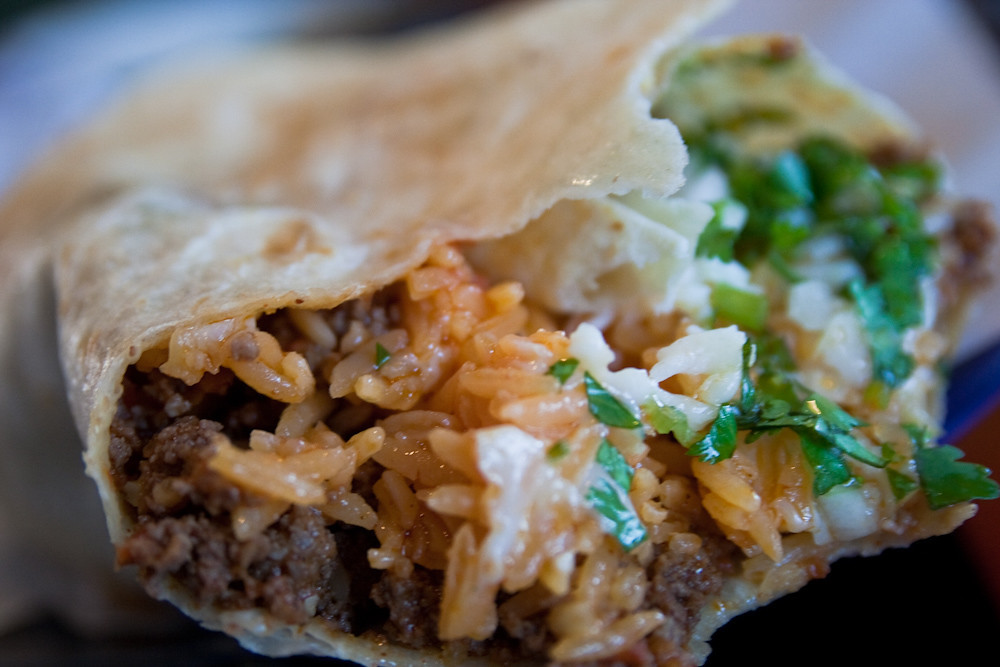 Beef Burrito Lunch El Granjero Mexican Grill