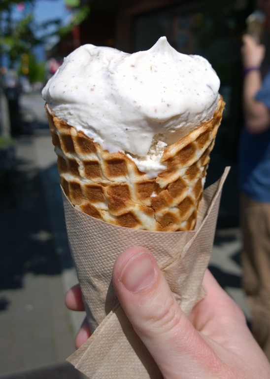 Honey lavender ice cream from Rain or Shine Ice Cream