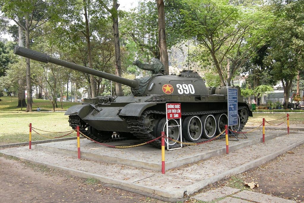 T-54A or Type 59 main battle tank at the Reunification Palace