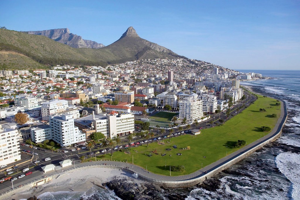 Aerial View of Sea Point, Cape Town South Africa