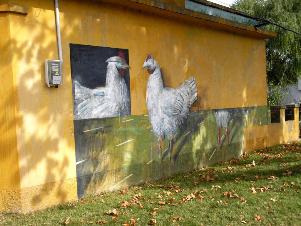 Mural on a building in San Gregorio de Polanco