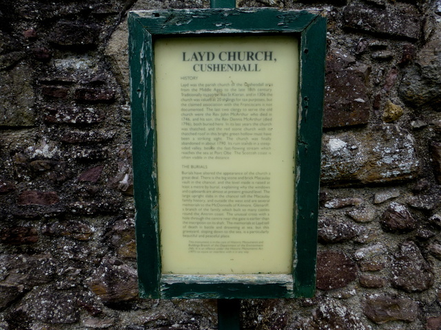 Information board, Layd Church