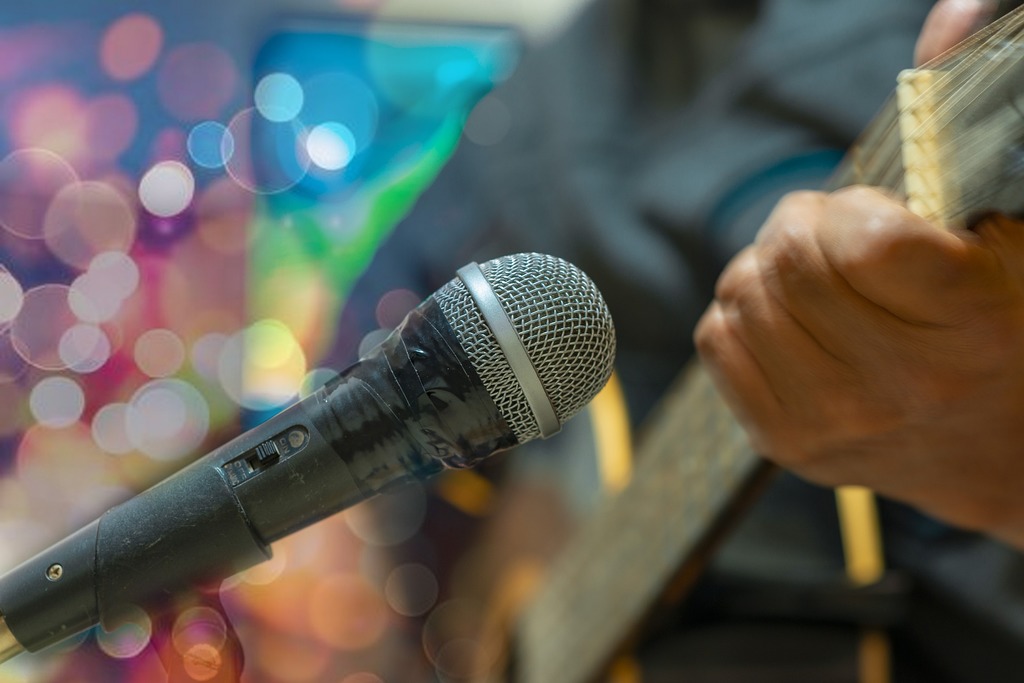 Guitar playing karaoke