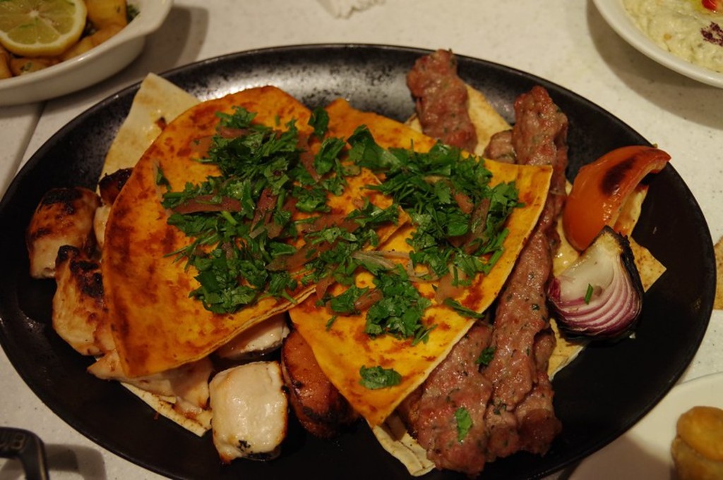 Grilled chicken and lamb
