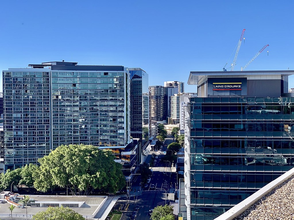 Ann Street seen from Eleven Rooftop Bar, Fortiude Valley, Brisbane