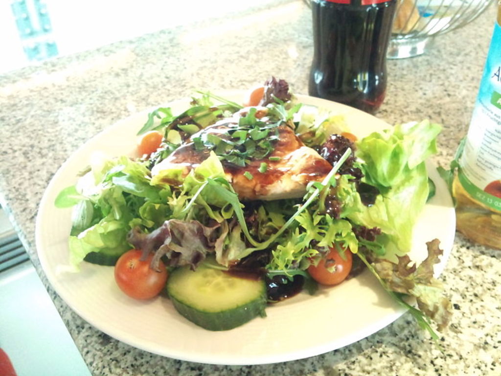 Chicken Salad and Vegetables