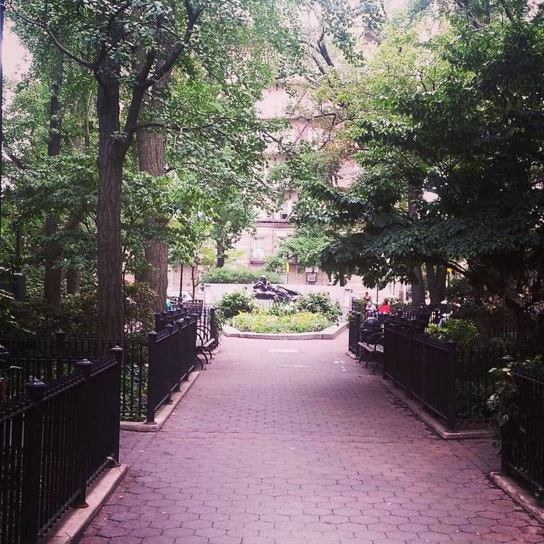 have some quiet private time at straus park