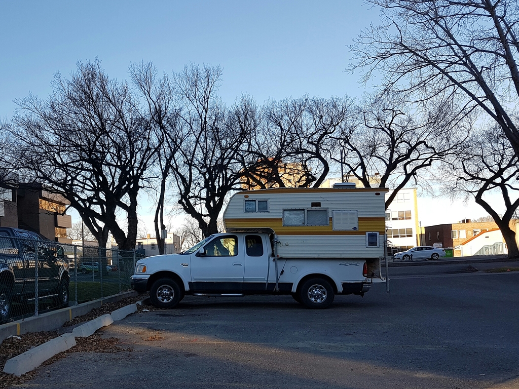 Modern Truck, Classic Camper Shell - Flickr - dave 7