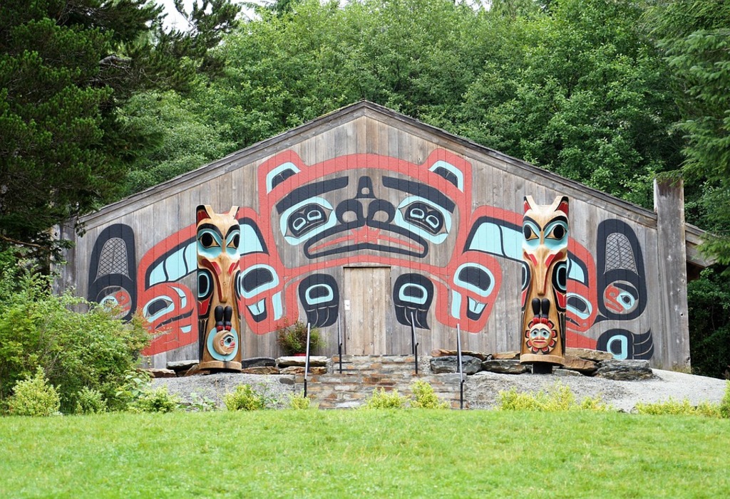 Hand-carved totems