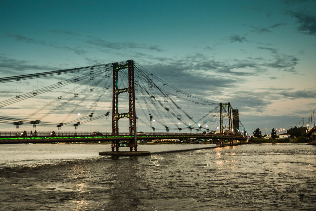 Puente colgante Santa Fe 1 atardecer