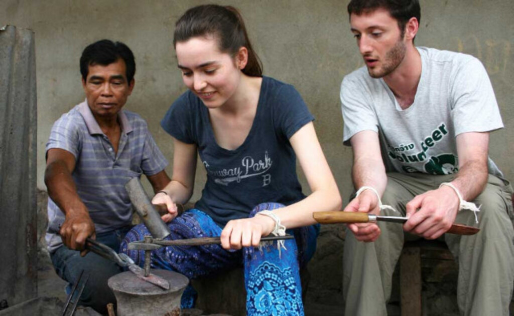knife-making with master blacksmith
