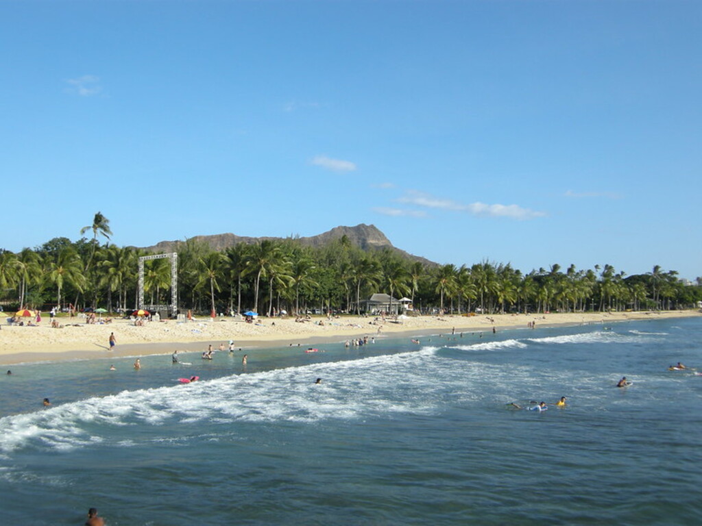 Queen's Surf Beach Park, Oahu, Hawaii