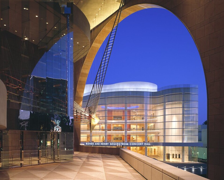 Segerstrom Center for the Arts - campus through Firebird, Credit RMA Photography