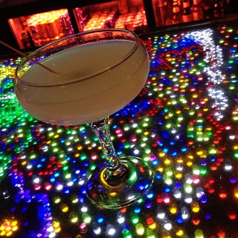 Lite-Brite bar with Corpse Reviver.