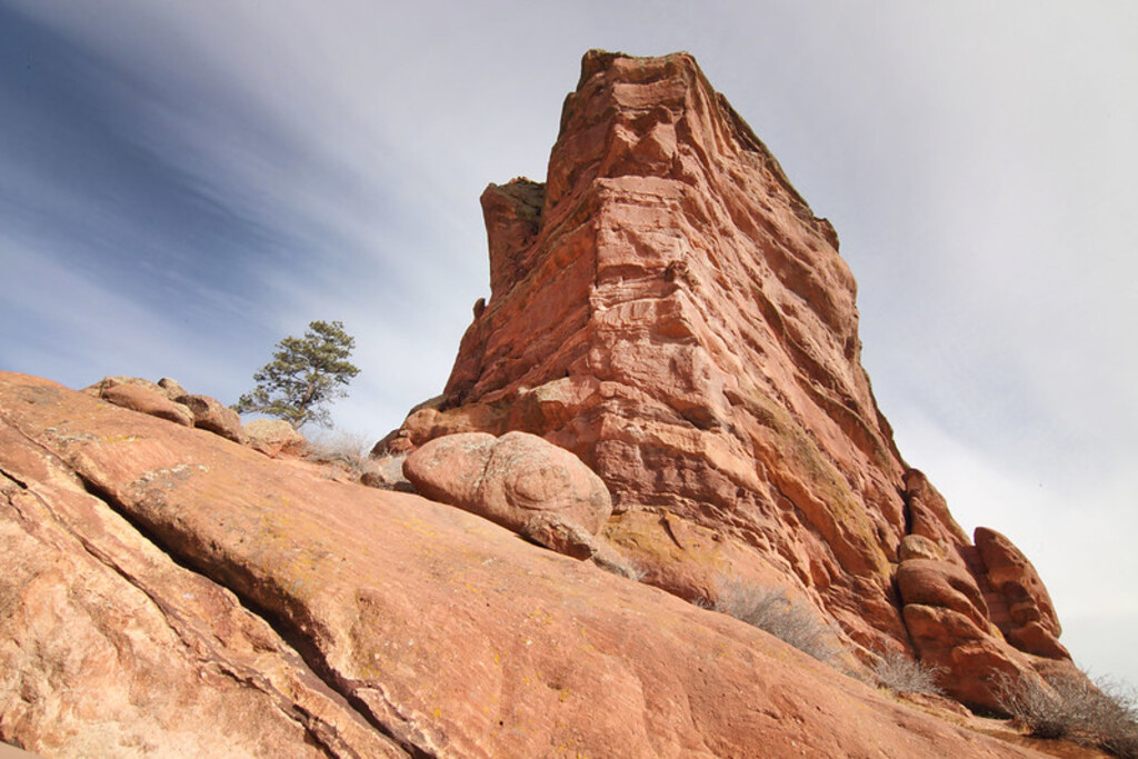 White Clouds and Red Rocks