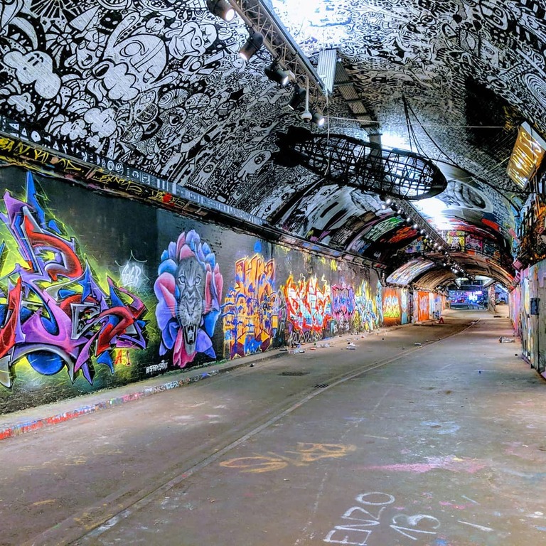 street art in london | leake street tunnel