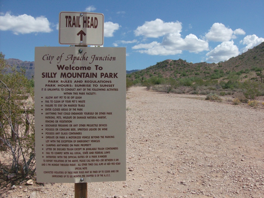 Welcome to Silly Mountain Park sign