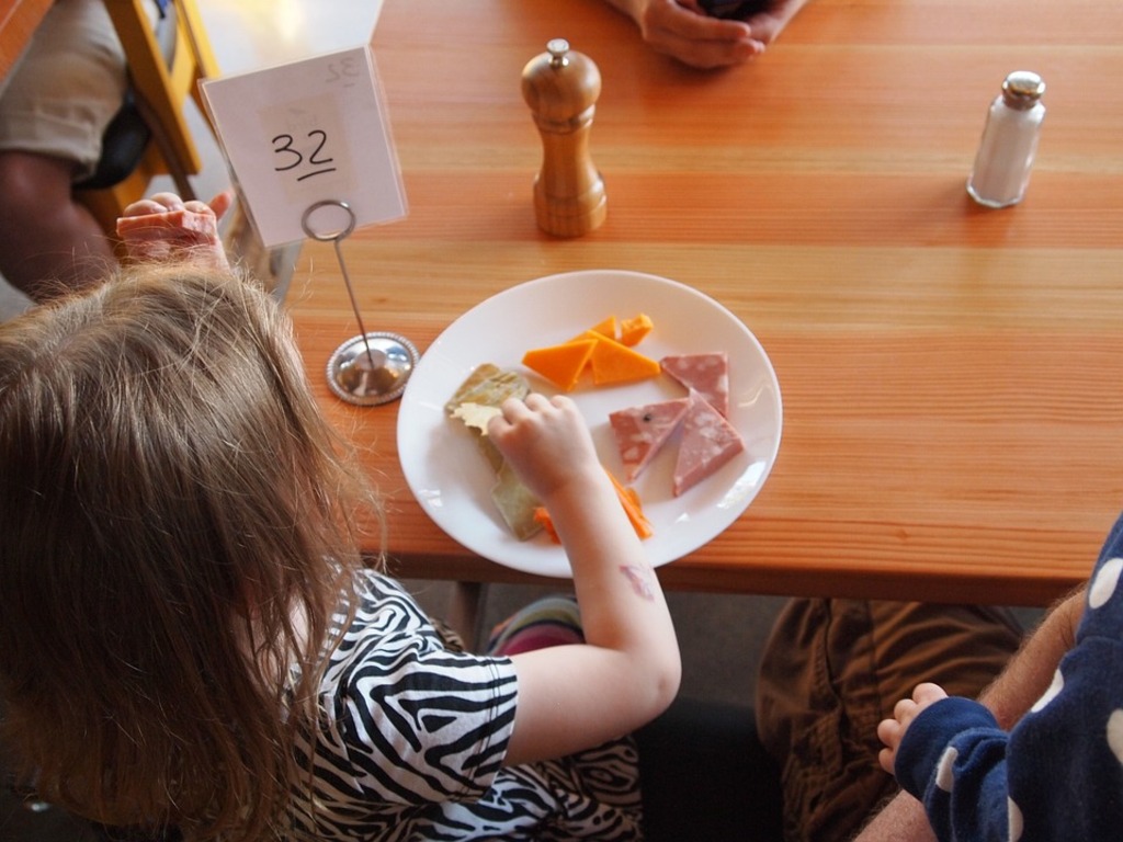 Kid having a meal
