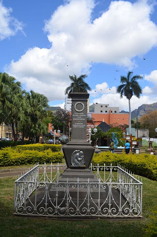 Port Louis, Jardin de la Compagnie, Monument in memory of Soeur Marie Barthélemy