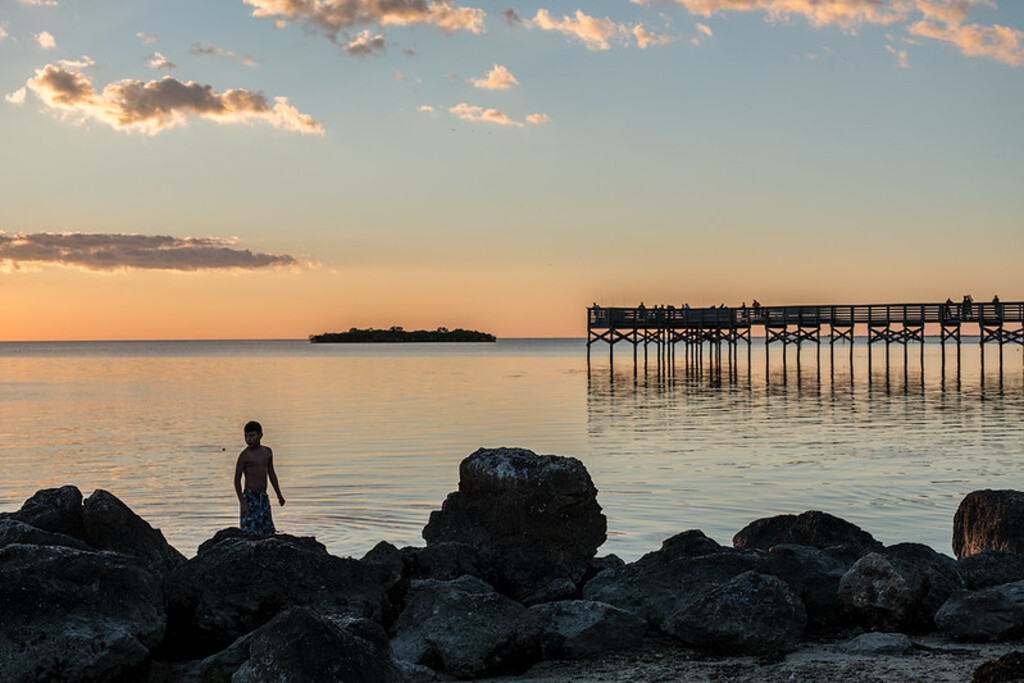Sunset at Fort Island Gulf Beach