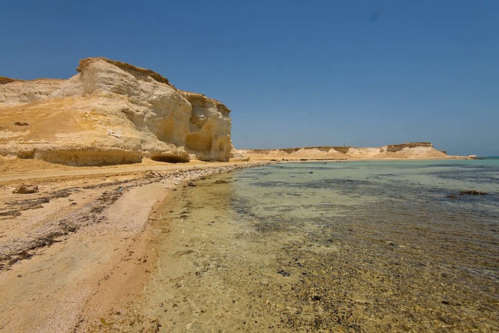 Sandstone cliffs in Ras Abrouq