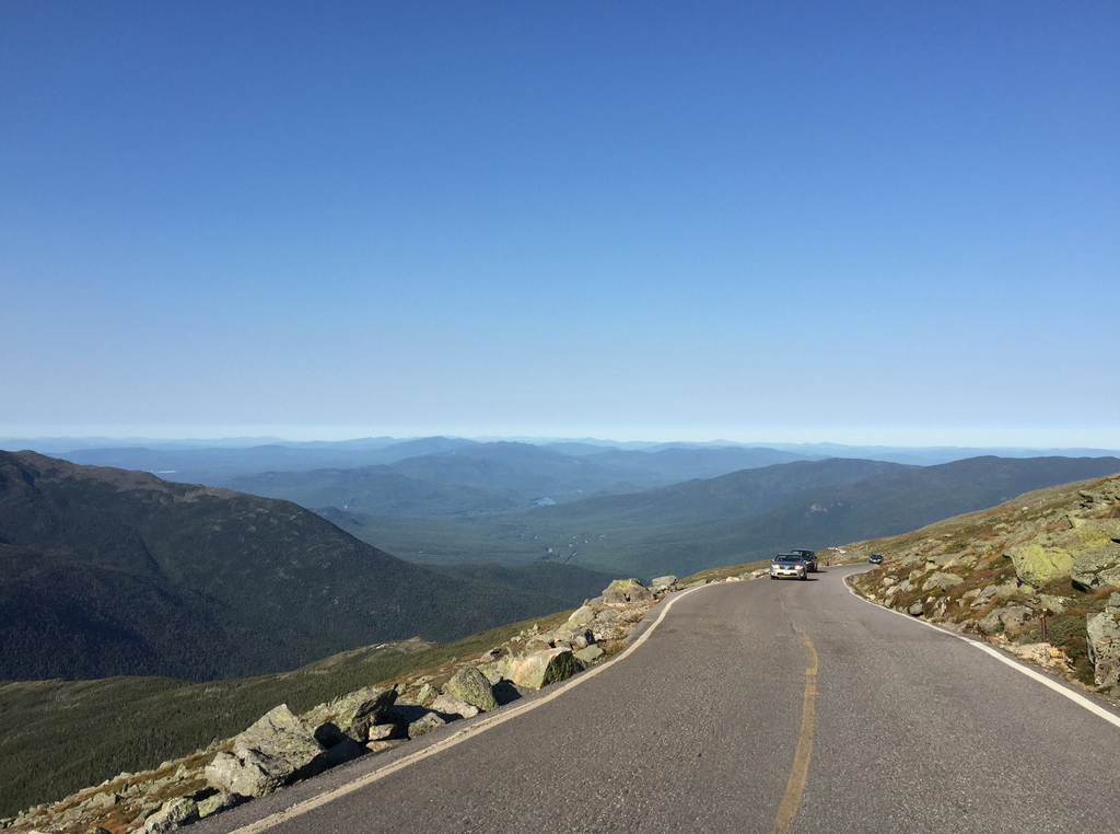 2016-09-03 16 55 35 View eastbound down the Mount Washington Auto Road at about mile 6.3 (about 5520 feet above sea level) in Thompson and Meserve's Purchase Township, Coos County, New Hampshire