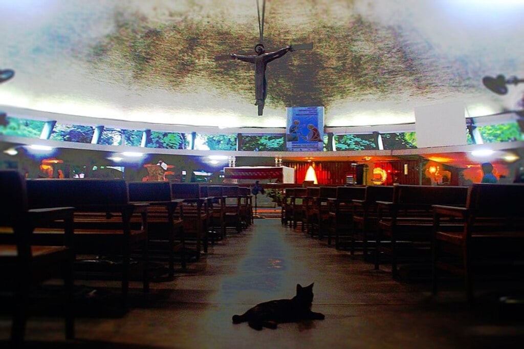 Interior of Church of the Holy Sacrifice at UP Diliman