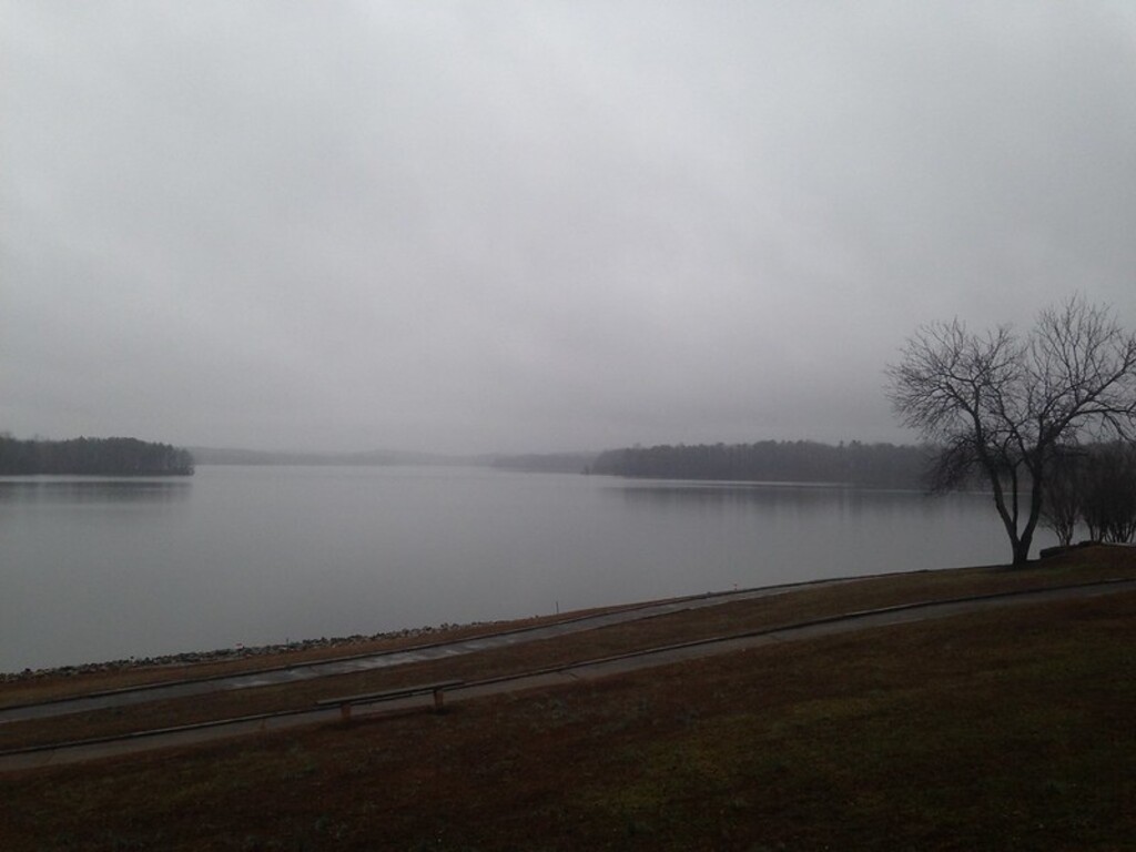 Lake Robinson on a foggy, January morning