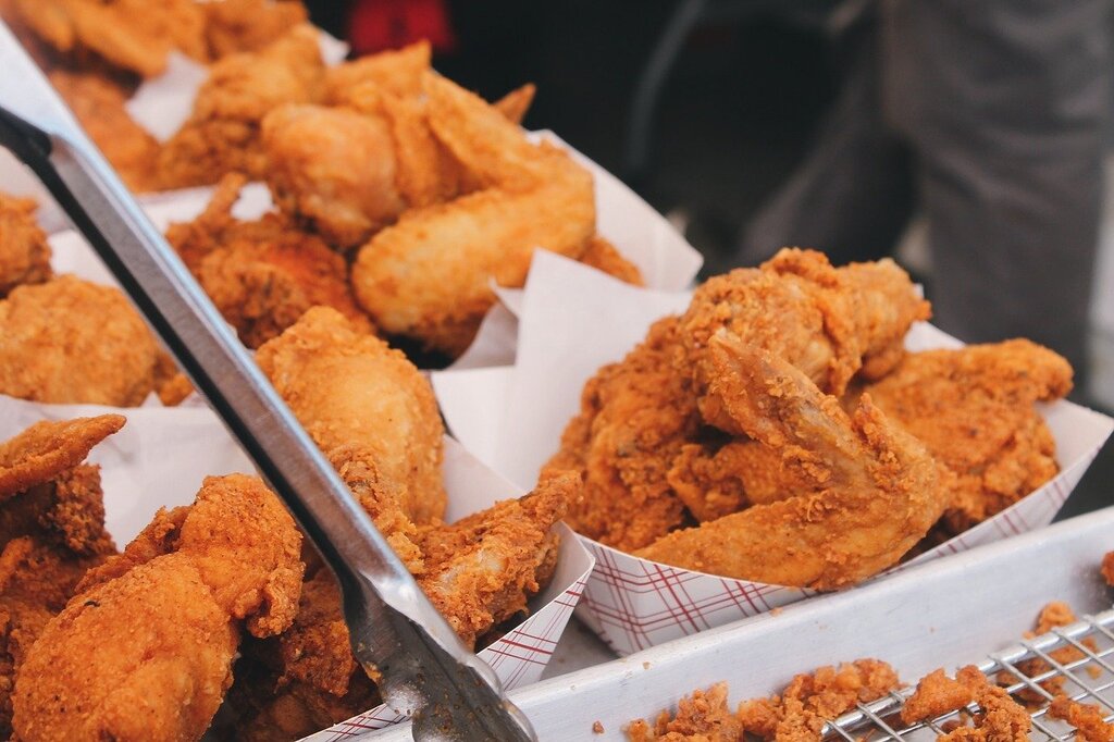 Plate of hot chicken