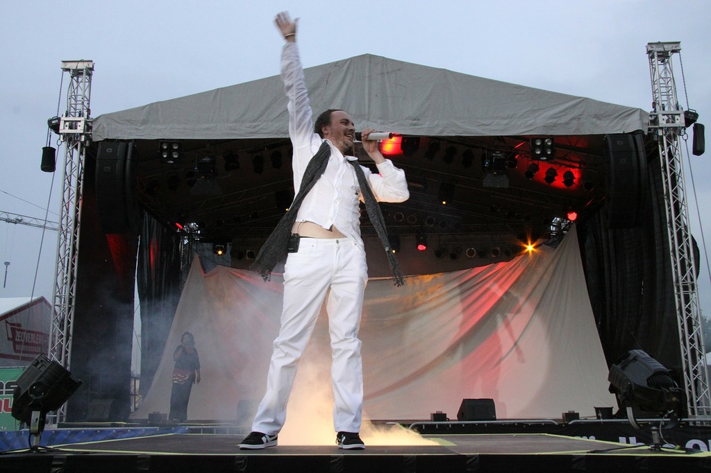 Man singing on stage