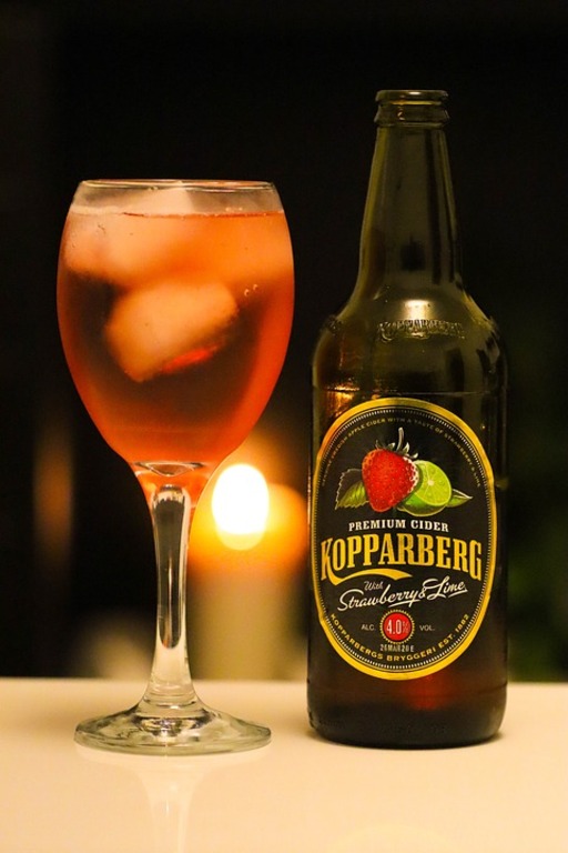 Glass of beer cider