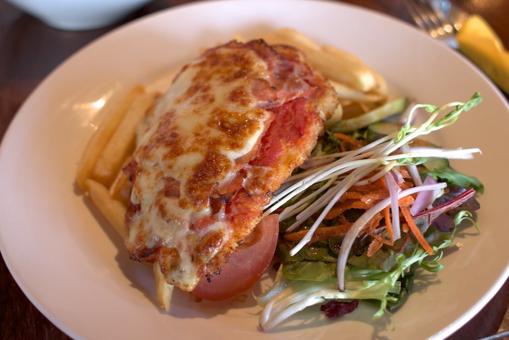 On their menu; chicken parmigiana